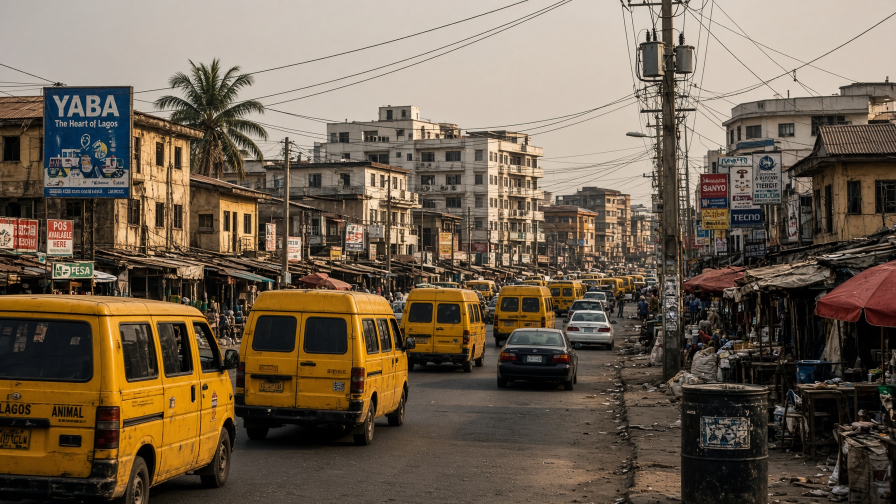 Lagos commercial hub representing the launch of Hoberg Digital's Official Newsroom and Product Showroom